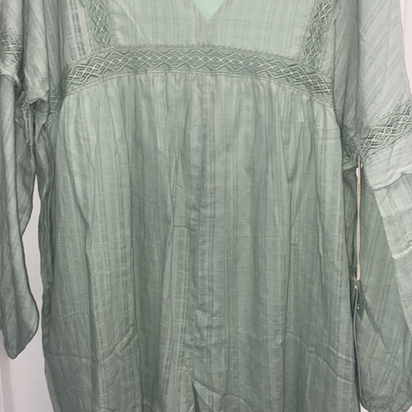 NWT Lumière Mint Boho Ruffle Oversized Romper Size Large - Picture 4 of 16